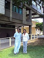 Local tutor Dr Judith Gobin with 2009 GAME participant Anil Harry.