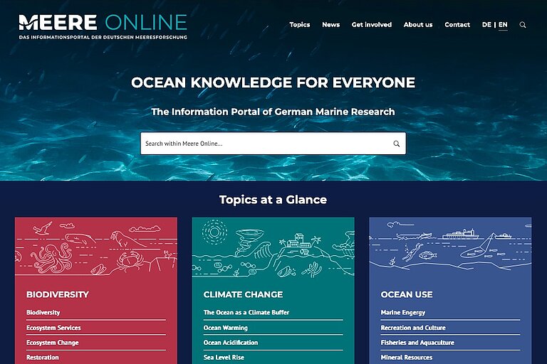 Screenshot Meere Online information portal