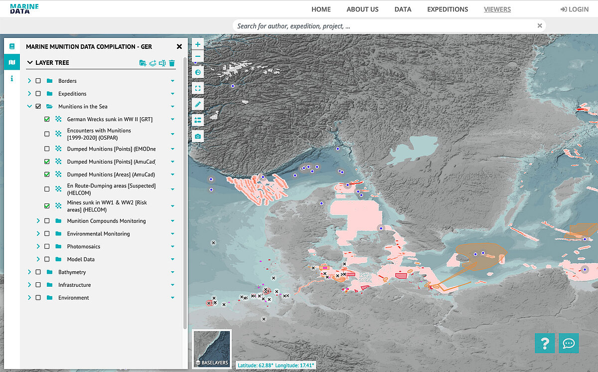 Map Marine Munition Data Compilation