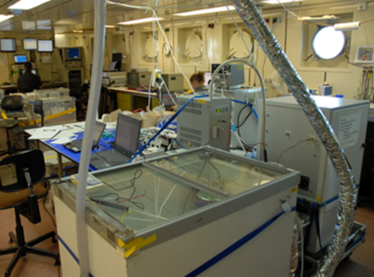 View into the laboratory with the MIMS.