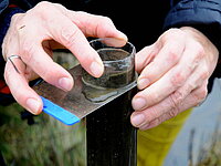 Beprobung eines Stechrohres