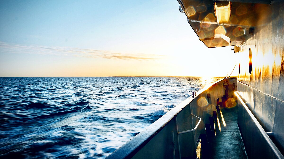 Sunset view froam a boat