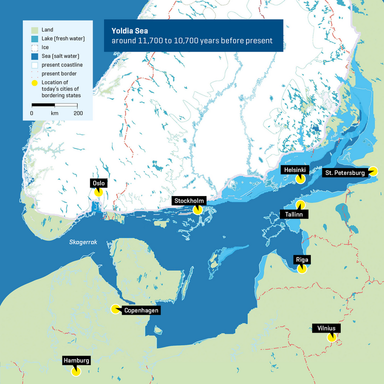 Map of the Yoldia Sea