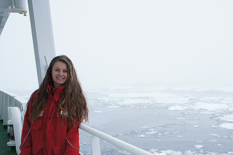 Anabel von Jackowski an Bord der FS Polarstern