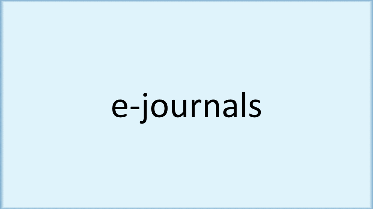 e-journals