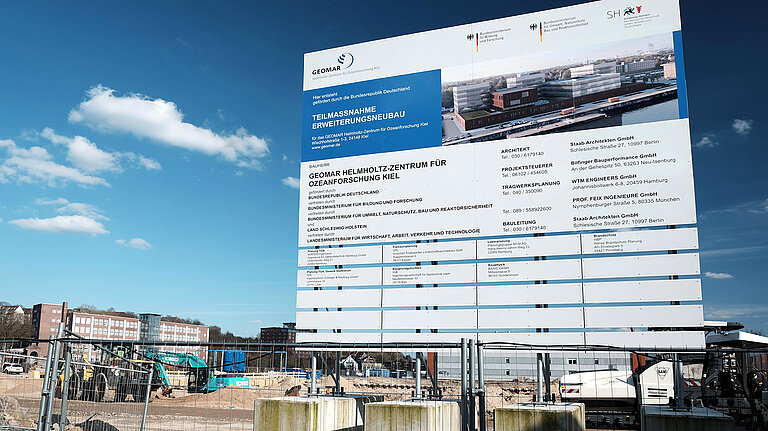 Das Bauschild für den ENB