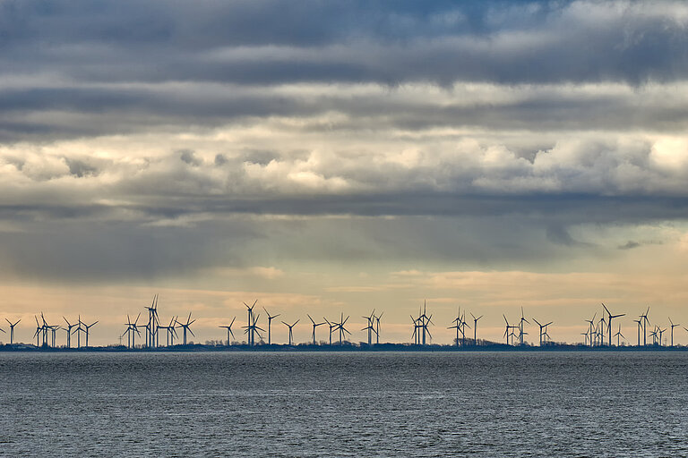 Windräder an der Nordsee