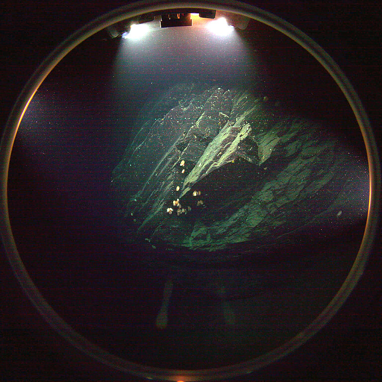 Geologische Struktur im Sognefjord, Norwegen