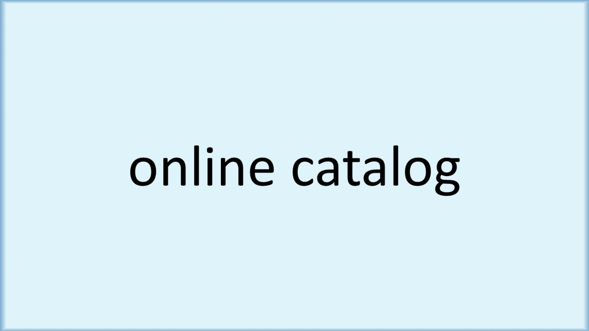 online catalog