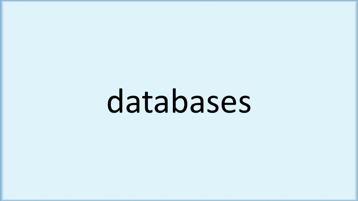 databases