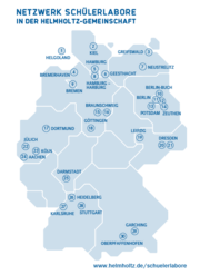 Karte der Helmholtz Schülerlabore