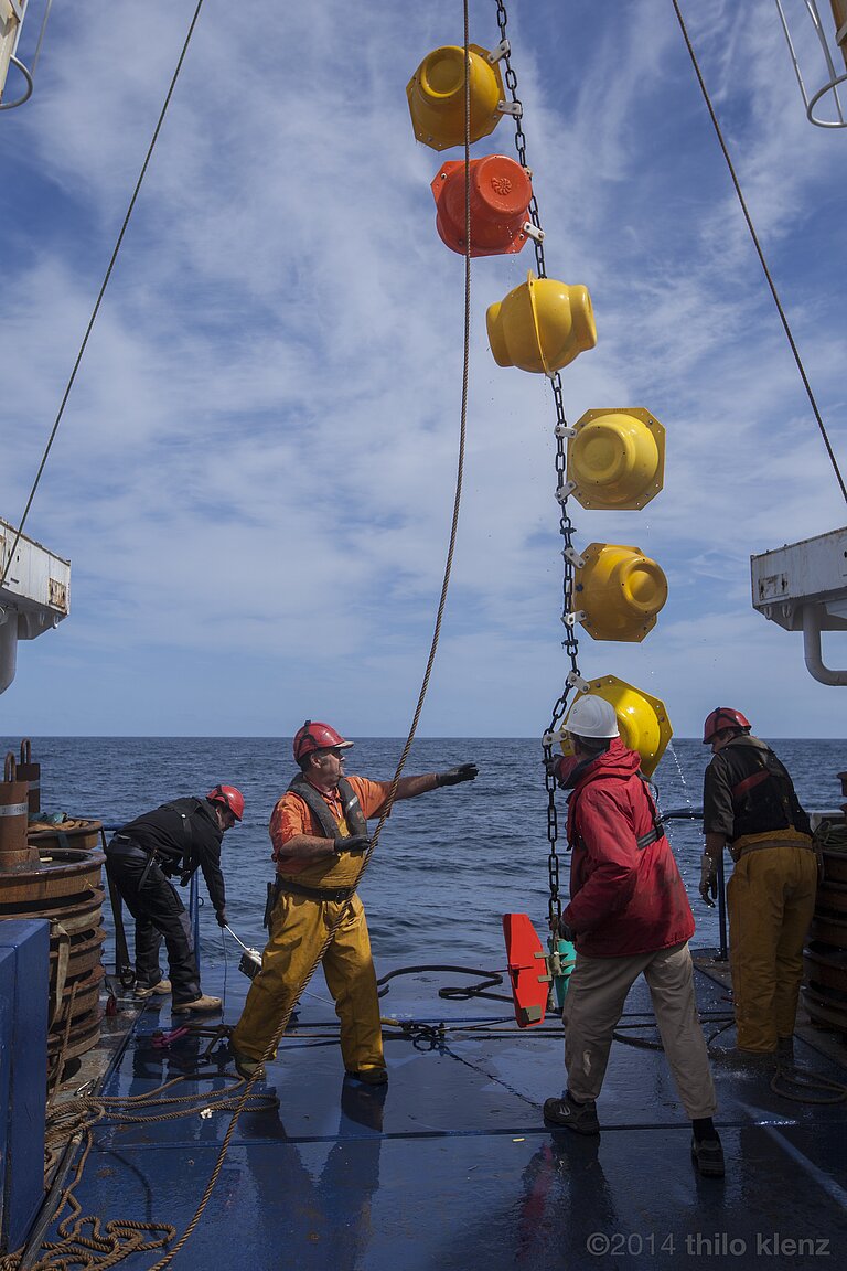 Bergen einer Verankerung in der Labradorsee