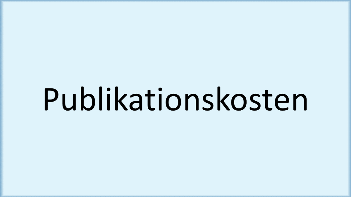 Publikationskosten