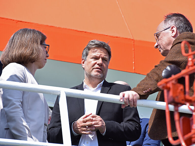 Katja Mathes, Robert Habeck und Klaus Wallmann