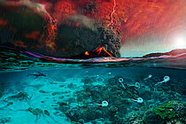 Illustration zur Darstellung des Beginns des Perm-Trias-Massensterbens basierend auf Erkenntnissen von Jurikova et al. (2020). Von: Dawid Adam Iurino (PaleoFactory, Sapienza University of Rome).