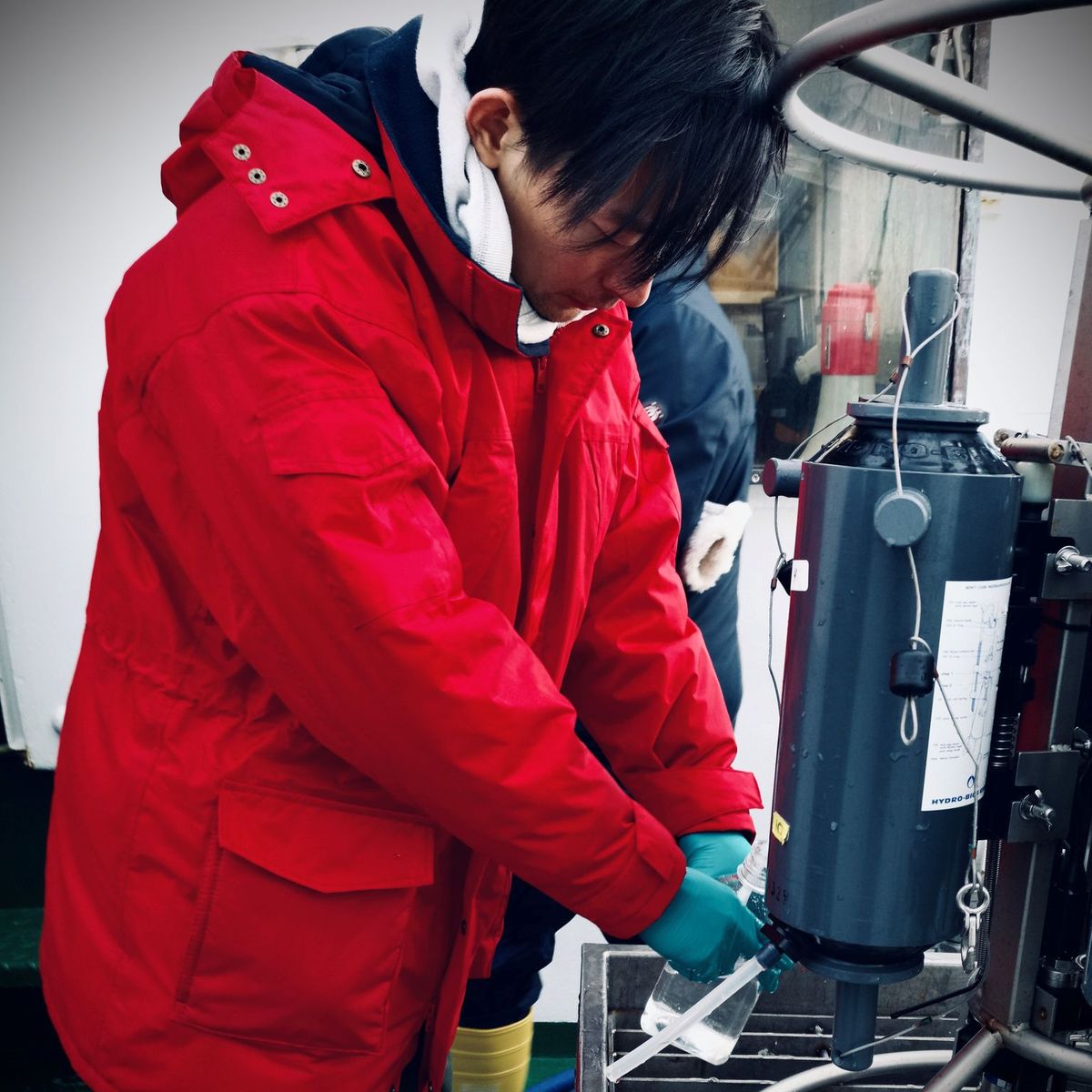 Scientist workig on measurement tool