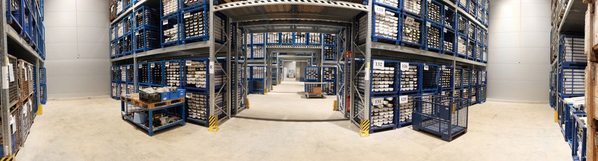 Innenansicht des Probenlagers